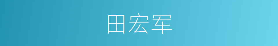 田宏军的同义词