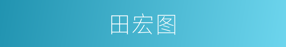 田宏图的同义词