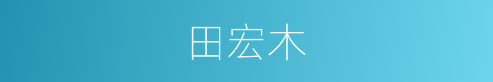 田宏木的同义词