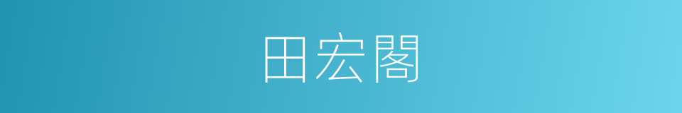 田宏閣的同義詞