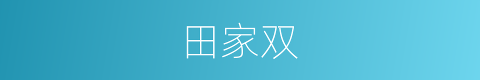 田家双的同义词