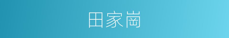 田家崗的同義詞