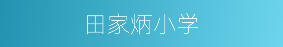 田家炳小学的同义词