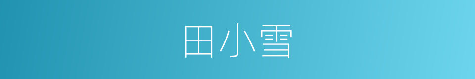 田小雪的同义词