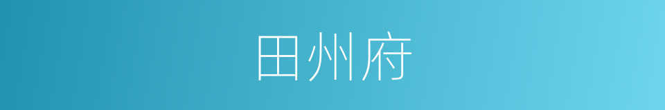 田州府的同义词
