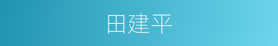 田建平的同义词