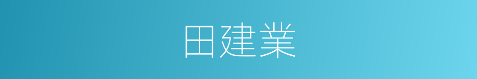 田建業的同義詞