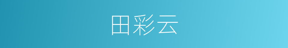 田彩云的同义词