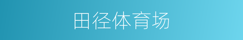 田径体育场的同义词