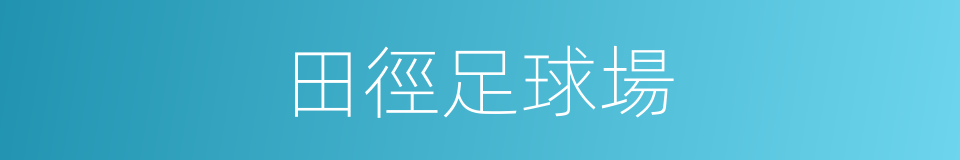 田徑足球場的同義詞