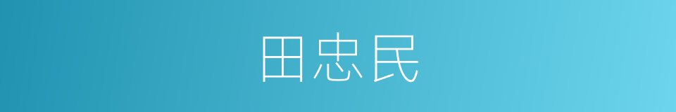 田忠民的同义词