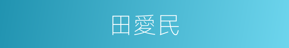 田愛民的同義詞