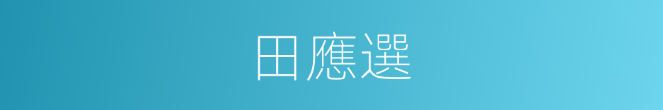 田應選的同義詞