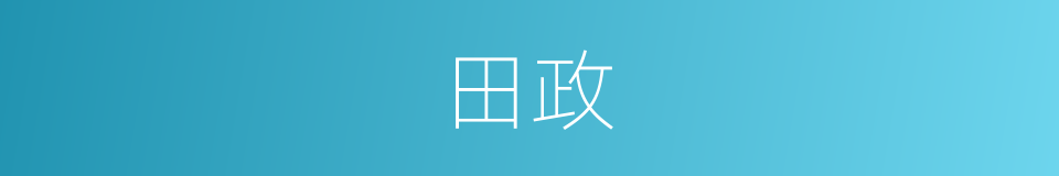田政的同义词