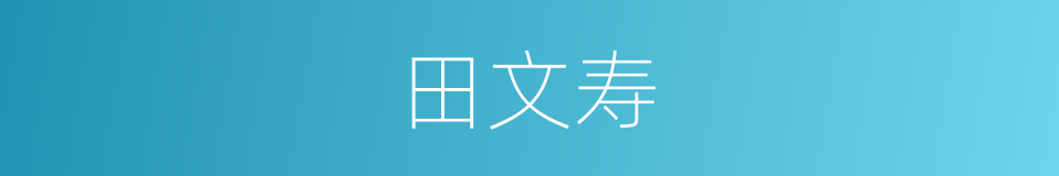 田文寿的同义词