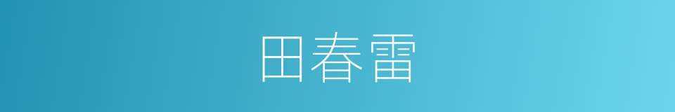 田春雷的同义词