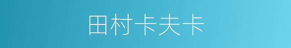 田村卡夫卡的同义词