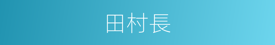 田村長的同義詞