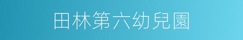 田林第六幼兒園的同義詞