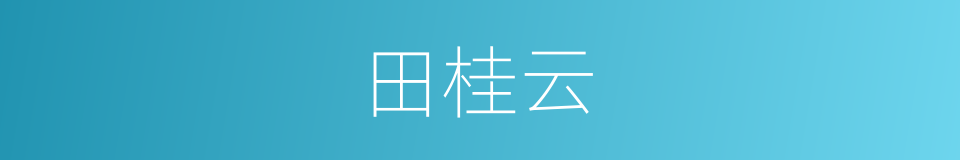 田桂云的同义词