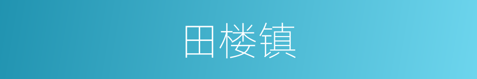 田楼镇的同义词