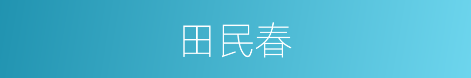 田民春的同义词