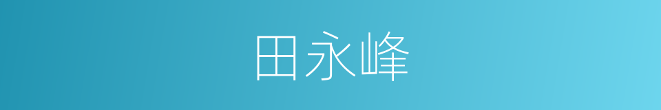 田永峰的同义词