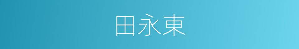 田永東的同義詞