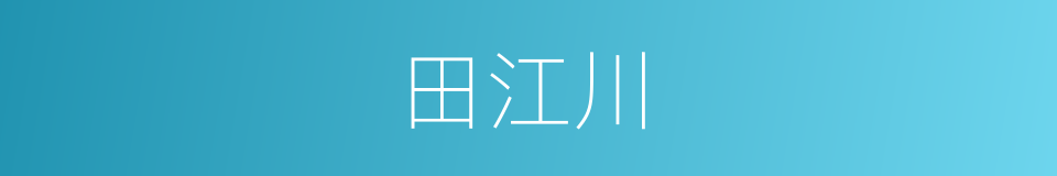 田江川的同义词