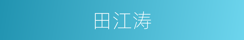 田江涛的同义词