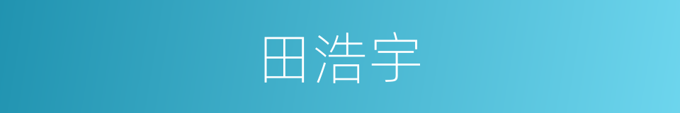 田浩宇的同义词