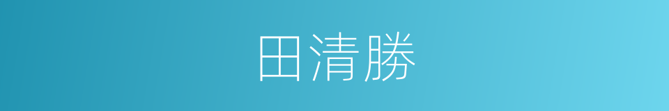 田清勝的同義詞