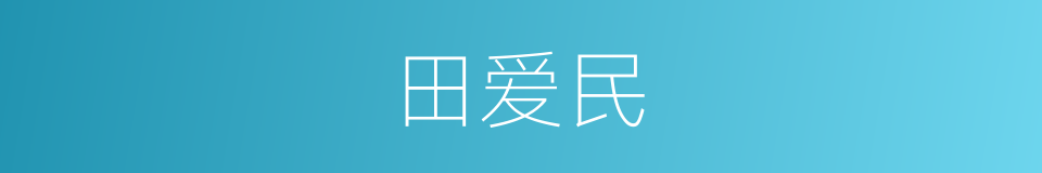 田爱民的同义词