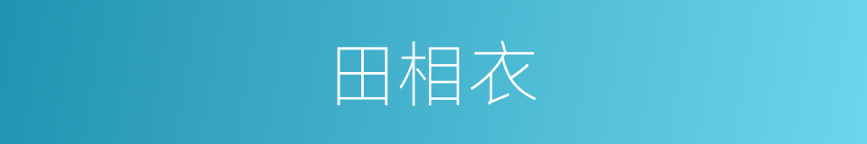 田相衣的意思