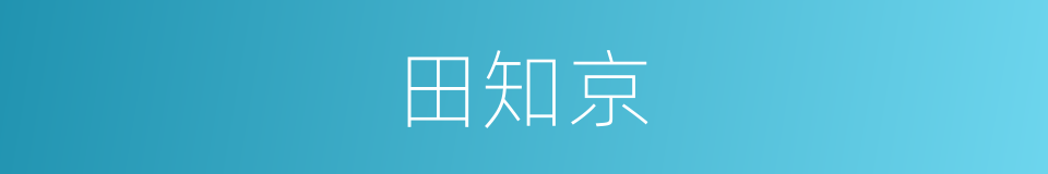 田知京的同义词