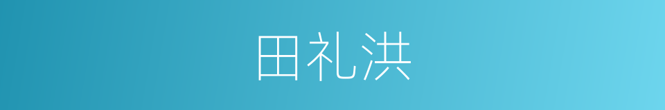 田礼洪的同义词