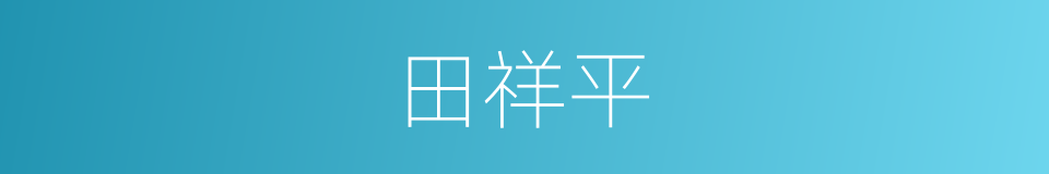 田祥平的同义词