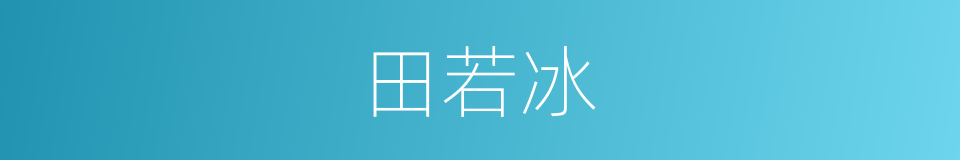 田若冰的同义词