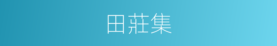 田莊集的同義詞