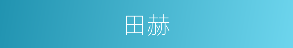 田赫的同义词