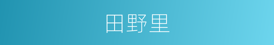 田野里的同义词