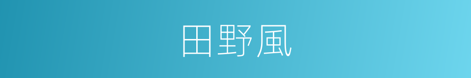 田野風的同義詞