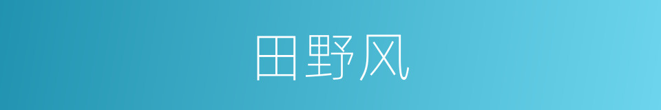 田野风的同义词