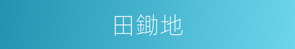 田鋤地的同義詞