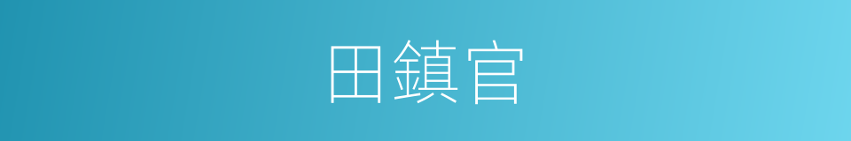 田鎮官的同義詞