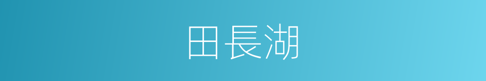 田長湖的同義詞