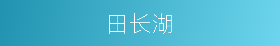 田长湖的同义词