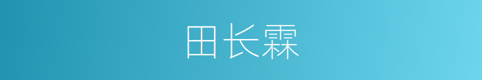 田长霖的同义词