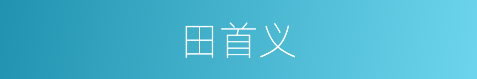 田首义的同义词