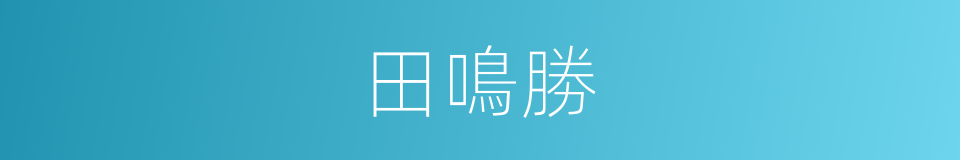 田鳴勝的同義詞